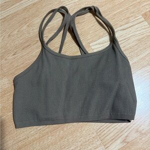 Forever 21 Ribbed Sports Bra in Brown